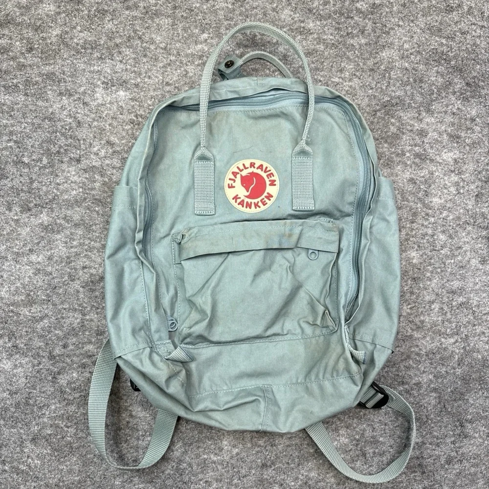 Fjallraven Kanken backpack blue water resistant quick dry pockets handles 23510